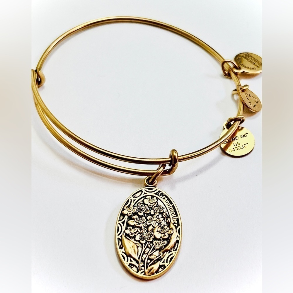 Alex and Ani “Grandmother”Wisdom, Legacy, Love, Expandable Charm Bracelet, Gold…